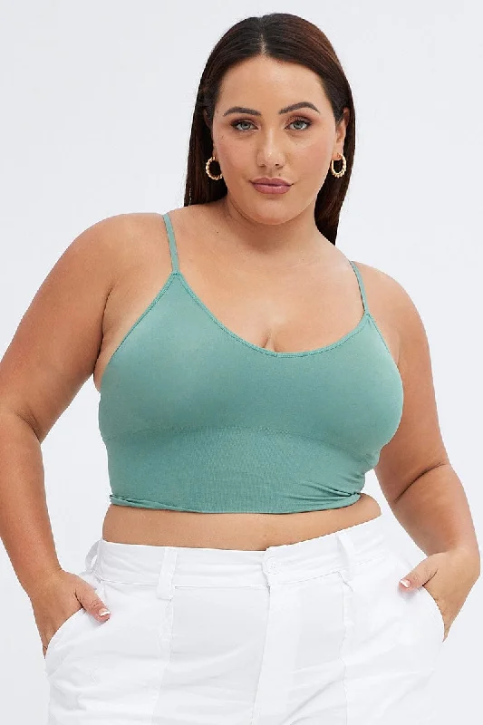 Green Seamless Bralette