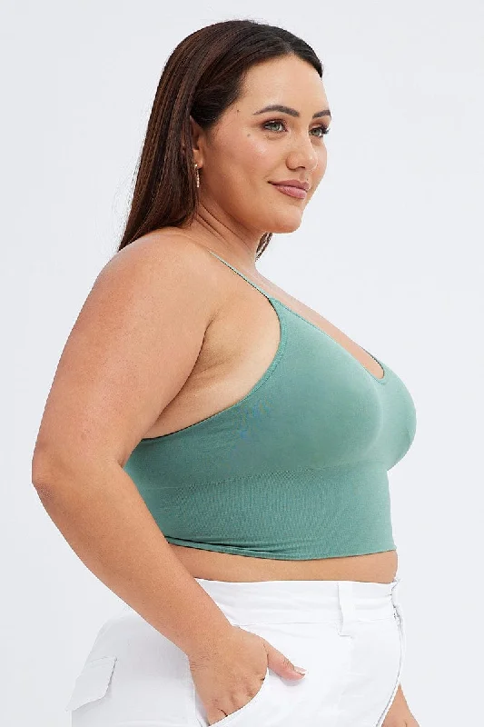 Green Seamless Bralette