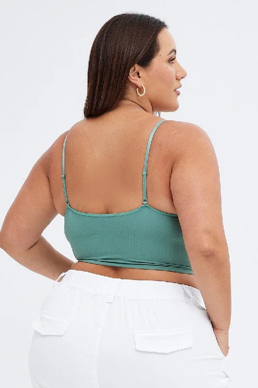 Green Seamless Bralette