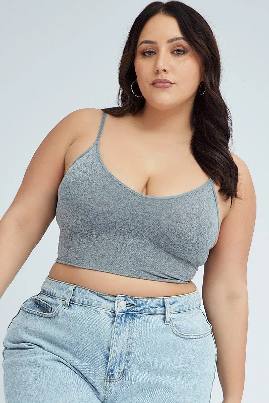 Grey Seamless Bralette