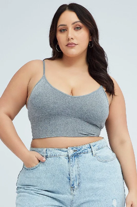 Grey Seamless Bralette