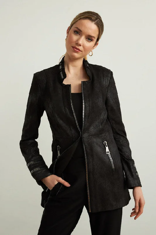 Joseph Ribkoff Black Zipped Jacket