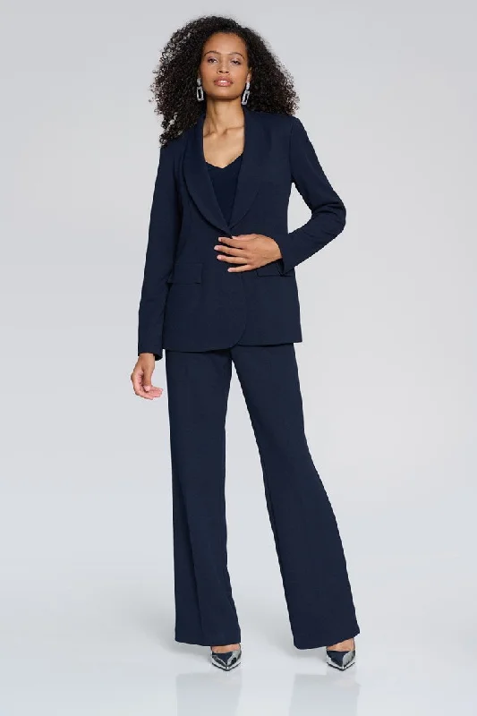 Joseph Ribkoff Midnight Bllue Scuba Crepe Fitted Blazer