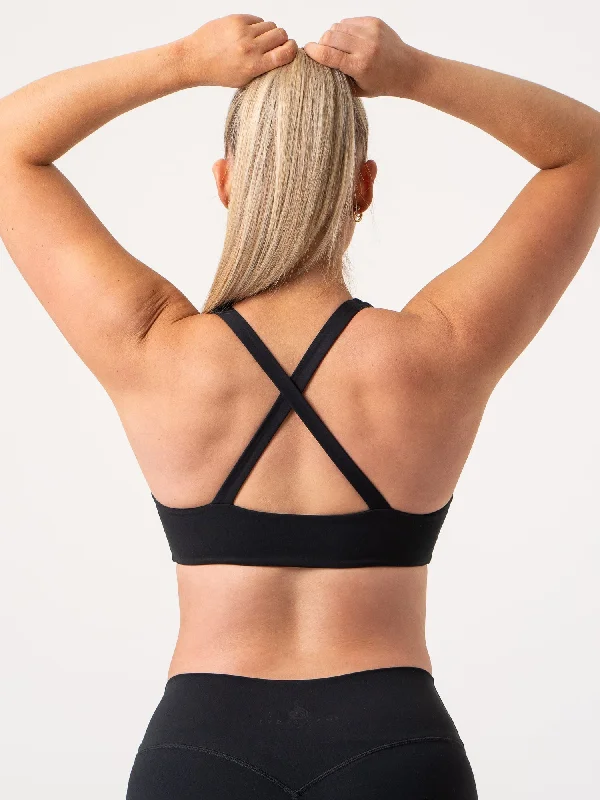 NKD Knot Sports Bra - Black