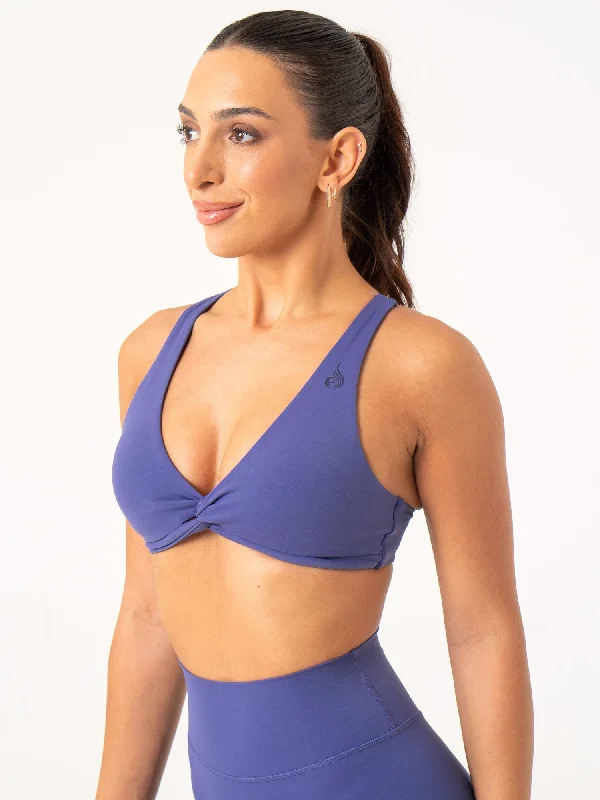 NKD Knot Sports Bra - Indigo