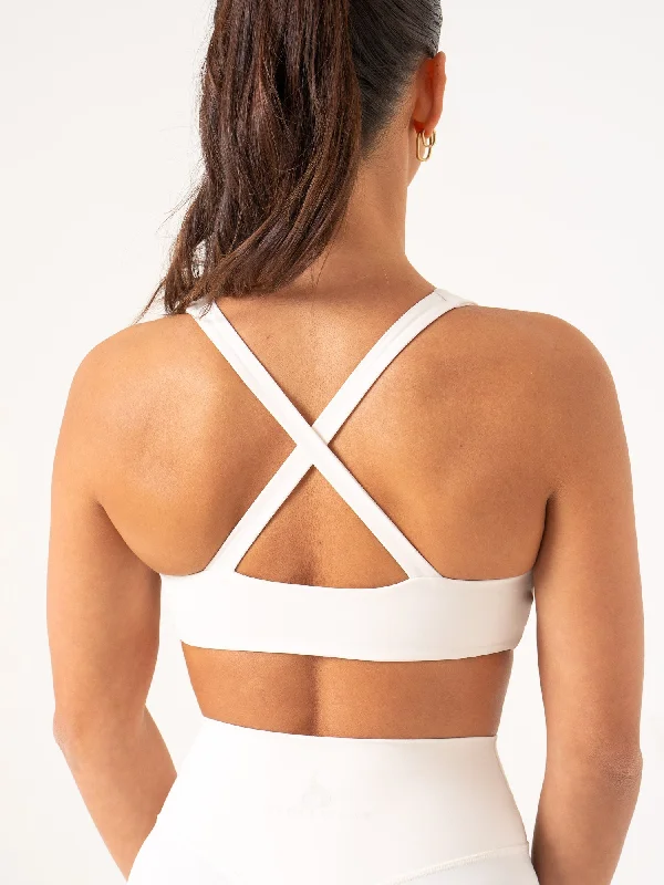 NKD Knot Sports Bra - Off White