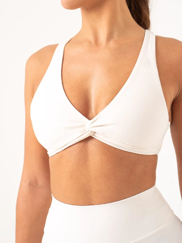 NKD Knot Sports Bra - Off White