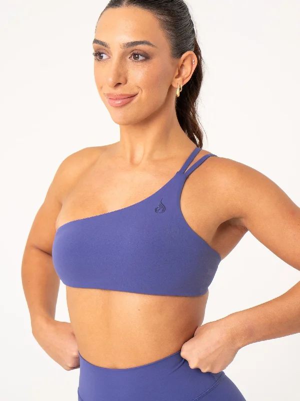 NKD One Shoulder Sports Bra - Indigo