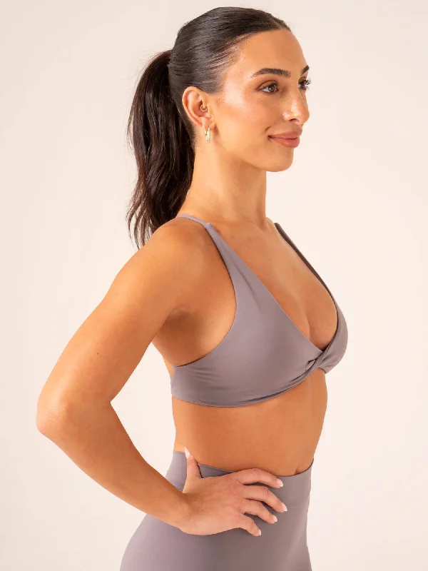 NKD Twist Sports Bra - Charcoal