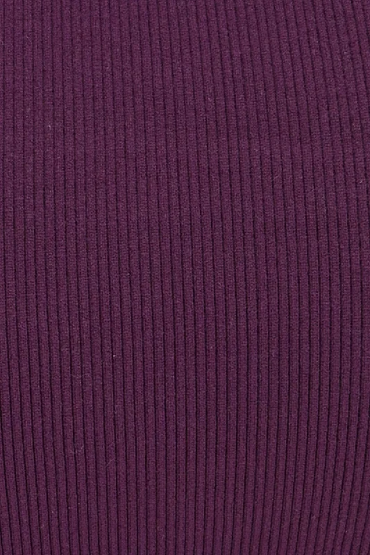 Purple Crop Tank Top Seamless Activewear