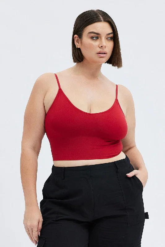 Red Seamless Bralette