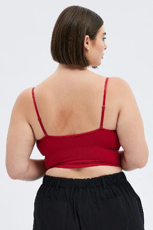 Red Seamless Bralette