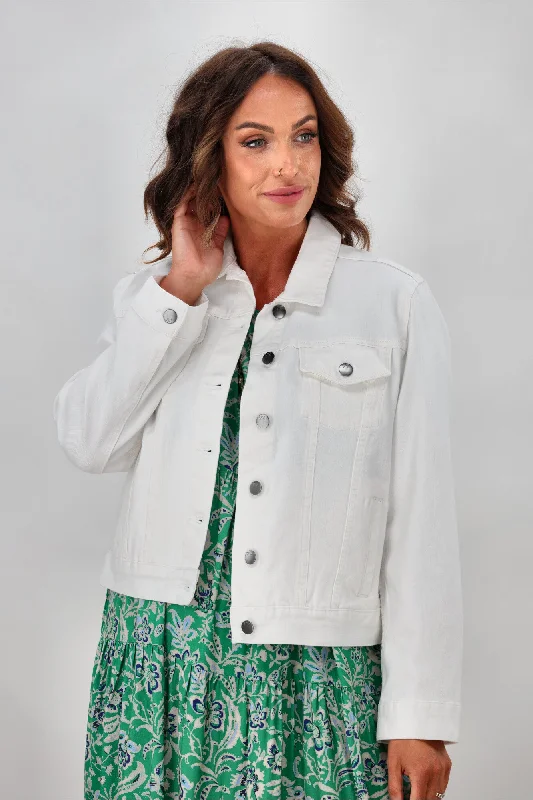 Sculpt Denim Jacket White