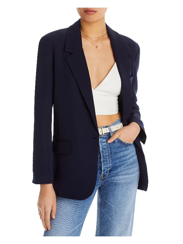 Womens Office Career One-Button Blazer